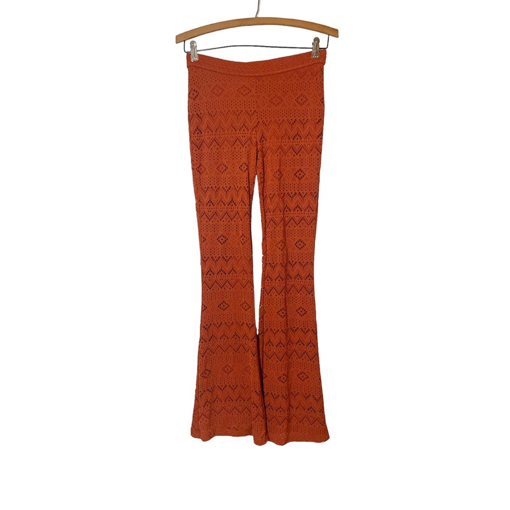 AMERICAN EAGLE ORANGE BELL BOTTOM LEGGINGS